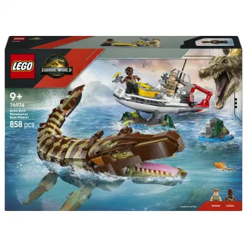 LEGO Jurassic World 76974 Mission sur le bateau et modèle Mosasaurus