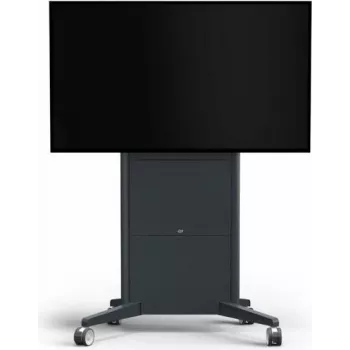 Chariot mobile motorisé SMS Presence pour écran LCD/écran tactile, verrouillable, gris foncé, taille d'écran jusqu'à 213 cm (84 pouces) pour max 150 kg / jusqu'à 249 cm (98 pouces) pour max 100 kg
