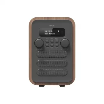 Denver DAB-48 Radio portable DAB+ grise boîtier en bois