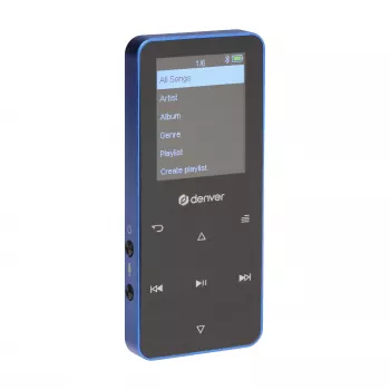 Lecteur MP4 Denver MP-1830BU avec Bluetooth, écran 1,8 pouce, 4 Go, bleu