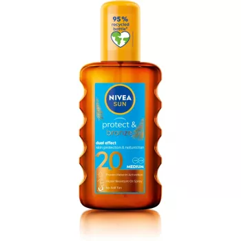 Huile en spray activateur de bronzage Protect & Bronze SPF 20 NIVEA Sun 200 ml
