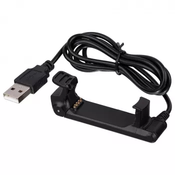 Câble de charge USB à clip Akyga AK-SW-19 pour Garmin Forerunner 220, 1 m, noir