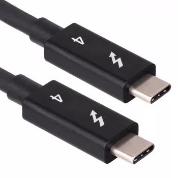 Akyga AK-USB-33 USB-C to USB-C Thunderbolt Cable, 40 Gbps, 100 W, 0.5 m, Black