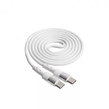Câble USB-C vers USB-C Akyga AK-USB-40, USB 2.0, 60 W, 1 m, blanc