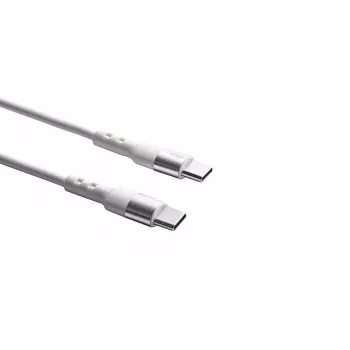 Câble USB-C vers USB-C Akyga AK-USB-40, USB 2.0, 60 W, 1 m, blanc
