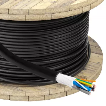 Câble de charge EV Akyga AK-SC-E12 5 x 6 mm² + 2 x 0,75 mm², triphasé, 32 A, 450/750 V, au mètre