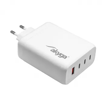 Chargeur USB Akyga AK-CH-24 GaN 140 W, 3 x USB-C PD + USB-A, blanc