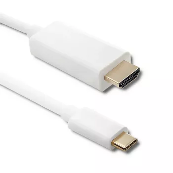 Qoltec Câble adaptateur USB 3.1 Type-C mâle vers HDMI Type A mâle, 4K, Alternate Mode, 1 m, noir