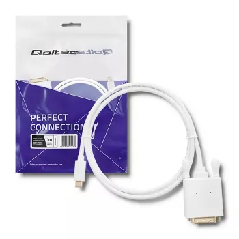 Câble Qoltec USB 3.1 Type-C mâle vers DVI-D mâle 1 m 4K 30 Hz noir