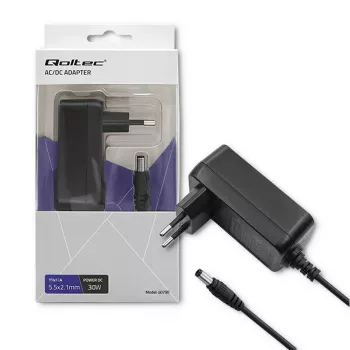 Bloc d'alimentation Qoltec 30W 15V 2A 5,5x2,1mm noir