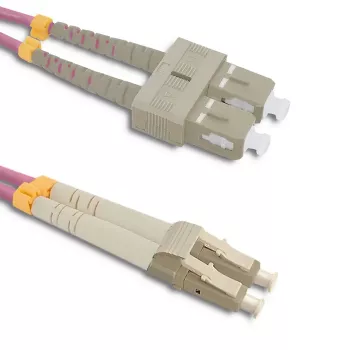 Qoltec Câble de raccordement fibre optique LC/UPC vers LC/UPC multimode OM4 duplex 10 m