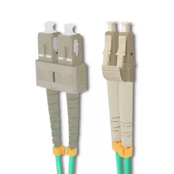 Cordon de raccordement fibre optique Qoltec LC/UPC - SC/UPC multimode OM4 duplex 3 m