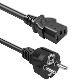 Câble d'alimentation QOLTEC SCHUKO CEE IEC C13 3x1.0mm2 1,5m noir