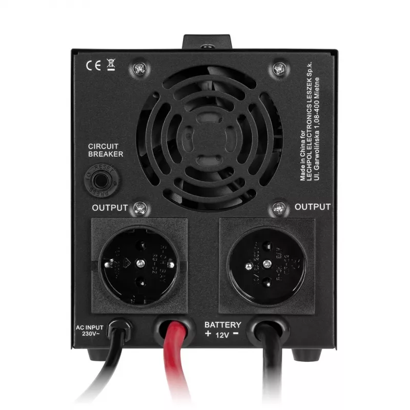 Onduleur à sinus pur Rebel POWER-500-LFP4 avec fonction de charge 12V 230V 500VA/300W