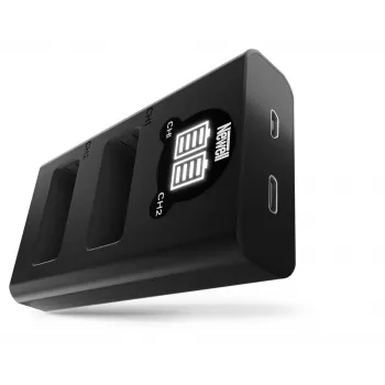 Chargeur USB-C double canal Newell DL-USB-C pour batteries Canon LP-E17
