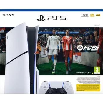 Console Sony PlayStation 5 Slim Disc Edition 1 To + EA Sports FC 26 Bundle - blanche/noire (CFI-2116A)