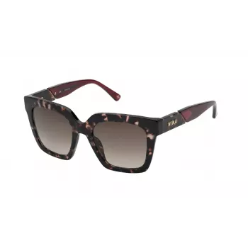 Lunettes de soleil femme Nina Ricci SNR3185201GQ - monture acétate noire avec verres dégradés gris, 52 mm