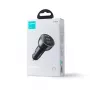 Chargeur de voiture 3-en-1 Joyroom avec transmetteur FM Bluetooth, 70W PD, noir (JR-CL26)