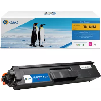 Cartouche de toner XL G&G compatible avec Brother TN-423M magenta