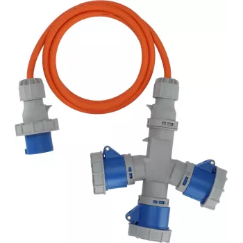 Rallonge Brennenstuhl 1167670202 CEE bloc multiprise 3 prises 16 A 2 m H07RN-F 3G 2,5 mm² IP44