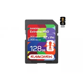 Carte mémoire SDXC SanDisk Extreme PRO FIFA World Cup 2026 Edition 128 Go, UHS-II, V90