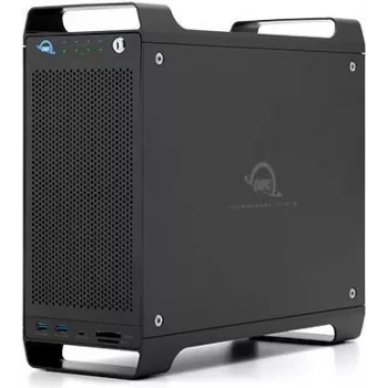 OWC ThunderBay Flex 8 - boîtier stockage/dock/PCIe 8 baies avec 2x ports Thunderbolt 3, SoftRAID XT, noir