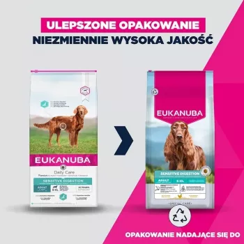 Eukanuba Special Care Sensitive Digestion croquettes pour chiens adultes de petites et moyennes races, agneau & riz, 12 kg