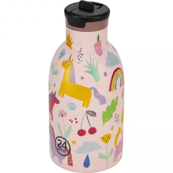 24Bottles 1824 Daily Use Bouteille isotherme 330 ml couvercle à paille polypropylène acier inoxydable