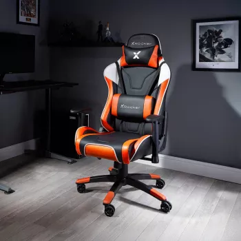 Chaise de bureau gaming X Rocker Agility eSports - noir/orange