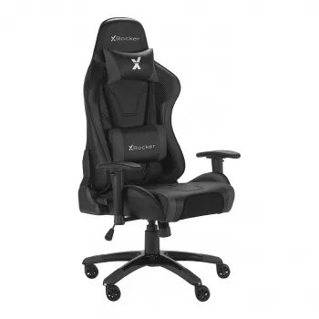 Chaise gaming X Rocker noire accoudoirs 3D coussins de confort 100 kg