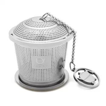 BREDEMEIJER boule à thé avec chaîne et égouttoir en acier inoxydable 191006