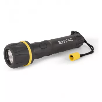Lampe torche LED ENTAC EFL-2AA-PL 2xAA plastique ABS noir 30 lumens