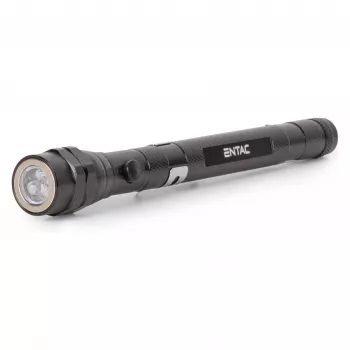 Lampe torche LED ENTAC EFL-1W-FLEX-ALU 1 W avec col télescopique, aluminium, noire