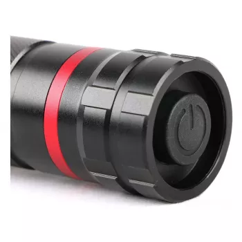 Lampe torche LED zoomable ENTAC EFL-ZOOM-5W-ALU 350 lumens noire
