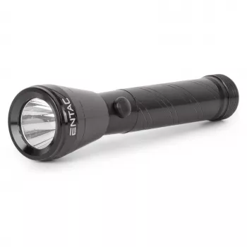 ENTAC lampe torche LED 1 W aluminium noire pile AA