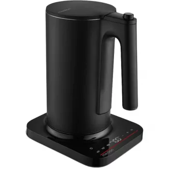MEDION MD 12106 bouilloire électrique 1,5 L 2200 W noire acier inoxydable fonction maintien au chaud