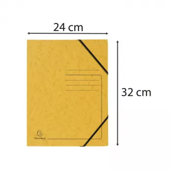 Exacompta Colorspan chemise élastique A4 jaune 355 g/m² sans rabats