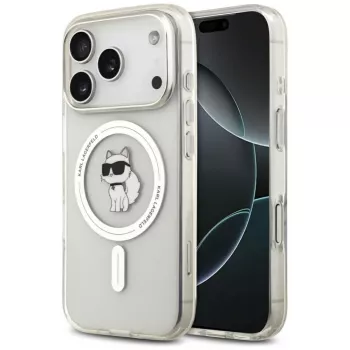 Karl Lagerfeld Coque MagSafe IML Choupette pour Apple iPhone 17 Pro Max, transparente