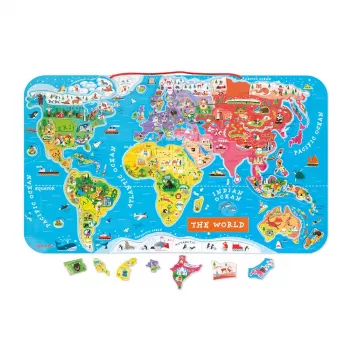 Janod puzzle magnétique carte du monde