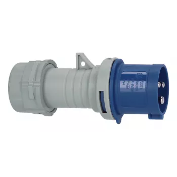 Fiche CEE Brennenstuhl 230V 16A IP44 bleue 3 broches droite