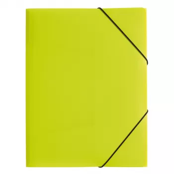 Pagna pochette à élastique A3 PP 3 rabats vert citron