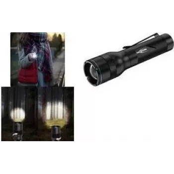 Lampe torche LED Adventure TA100BF ANSMANN, noire avec clip de ceinture, flux lumineux : 110 lumens, autonomie : 4 heures, 1 pièce (1600-0760)