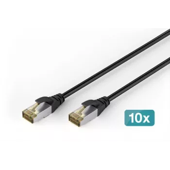 DIGITUS CAT 6A S-FTP câble de raccordement extérieur, cuivre, PE, 10 pièces