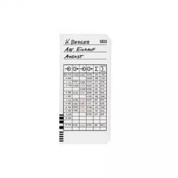 Carte de pointage BÜRK MOBATIME Type 2-5 F.K975 (B01820400400) - lot de 100