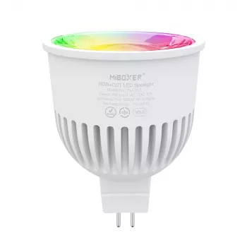 Ampoule spot connectée LED retrofit MIBOXER FUT112 GU5.3/MR16 6 W RGB-CCT 2,4 GHz gradation fluide