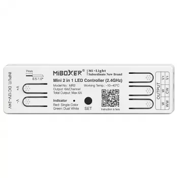 Contrôleur LED Miboxer MR2 Mini 2 en 1 monochrome/blanc variable 2,4 GHz RF