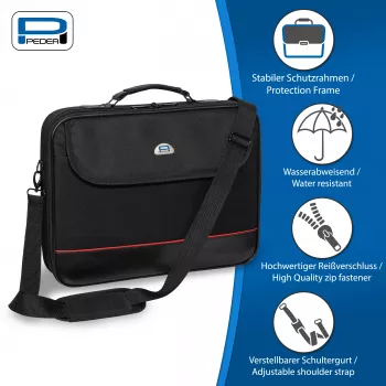PEDEA TRENDLINE sacoche pour ordinateur portable 17,3 inch + ensemble souris