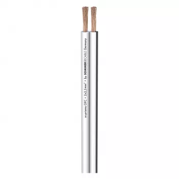 Câble haut-parleur SC-Prisma Sommer Cable, 2 x 2,50 mm², PVC 9,1 x 4,3 mm, blanc (401-0250-WS)