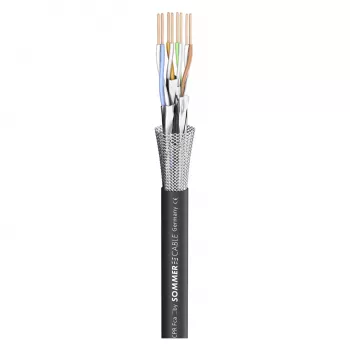 Câble réseau SC-Mercator CAT.7 PUR Sommer Cable, PUR, Ø 6,4 mm, noir, vendu au mètre (581-0071)