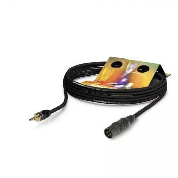 Câble patch/insert Sommer Cable Club Series MKII, 2 x 0,34 mm², connecteur XLR 3 broches vers mini-jack stéréo 3,5 mm, HICON, noir, 0,5 m (CSDQ-0050-SW)